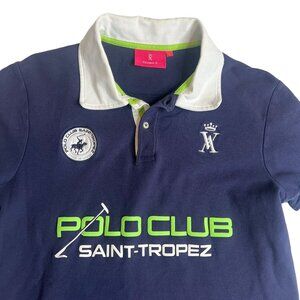 Vicomte A Polo Club Saint-Tropez Navy Blue Lime Green Number 3 Limited Edition L